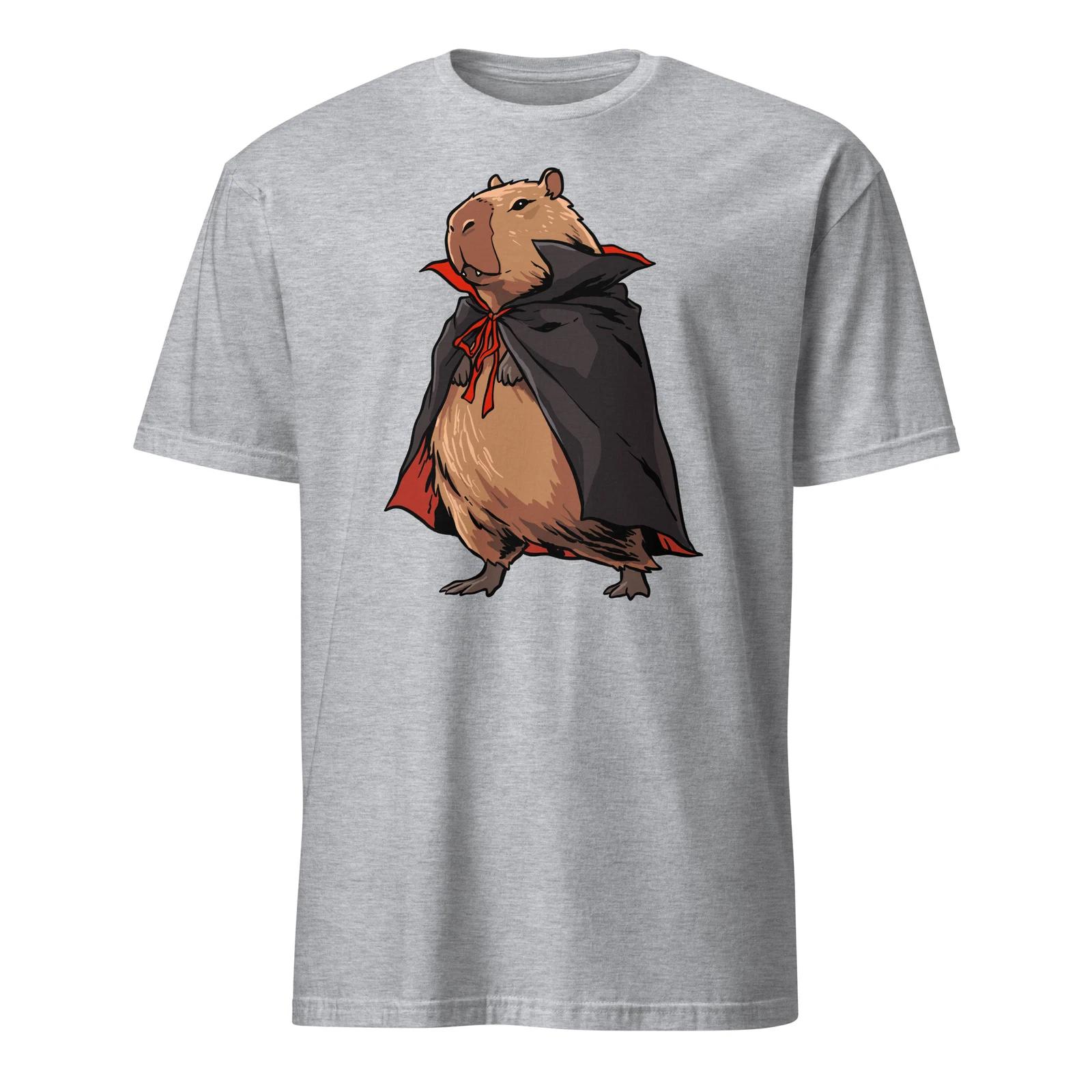 Футболка с капибарой Хэллоуин Капибара Вампир Вампибара Грызун Футболка Размеры S-3XL S