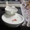Creative Ceramic Cat Style Shape Dog and Cats Bowl, Water Dispenser, Automatic Circulating Water Feeder, Pet Bowls Supplies, 1Pc