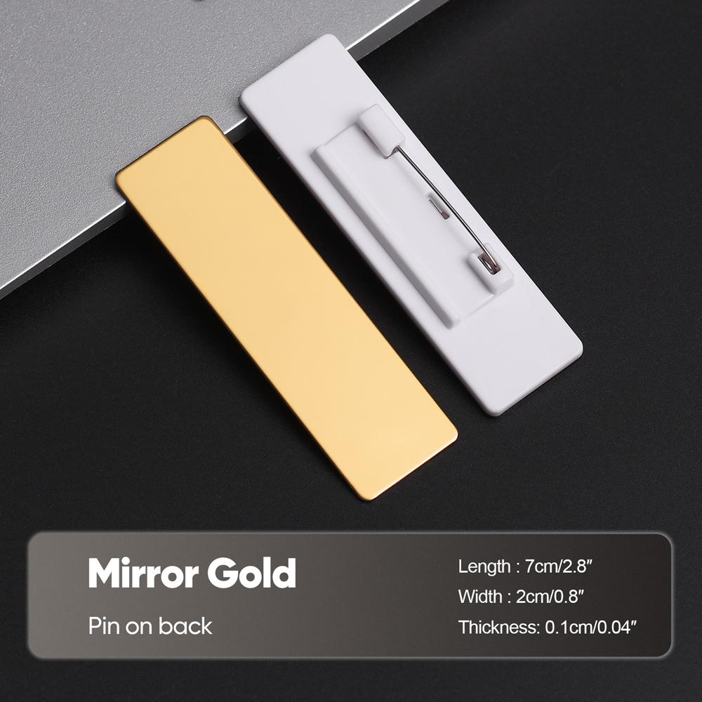 70x20MM Anstecknadeln Pin Personalisiert Kostenlos Anpassbar Gravierter Text Logo Business-Namensschild Stahl Metallanhänger Personalisierte Namensschilder