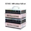 Finecolour Art Marker/Plastic Portable Hard Box Pen EF100/101/102/103 160/240/480 Colors Double-Headed Brush Alcohol Oily Marker