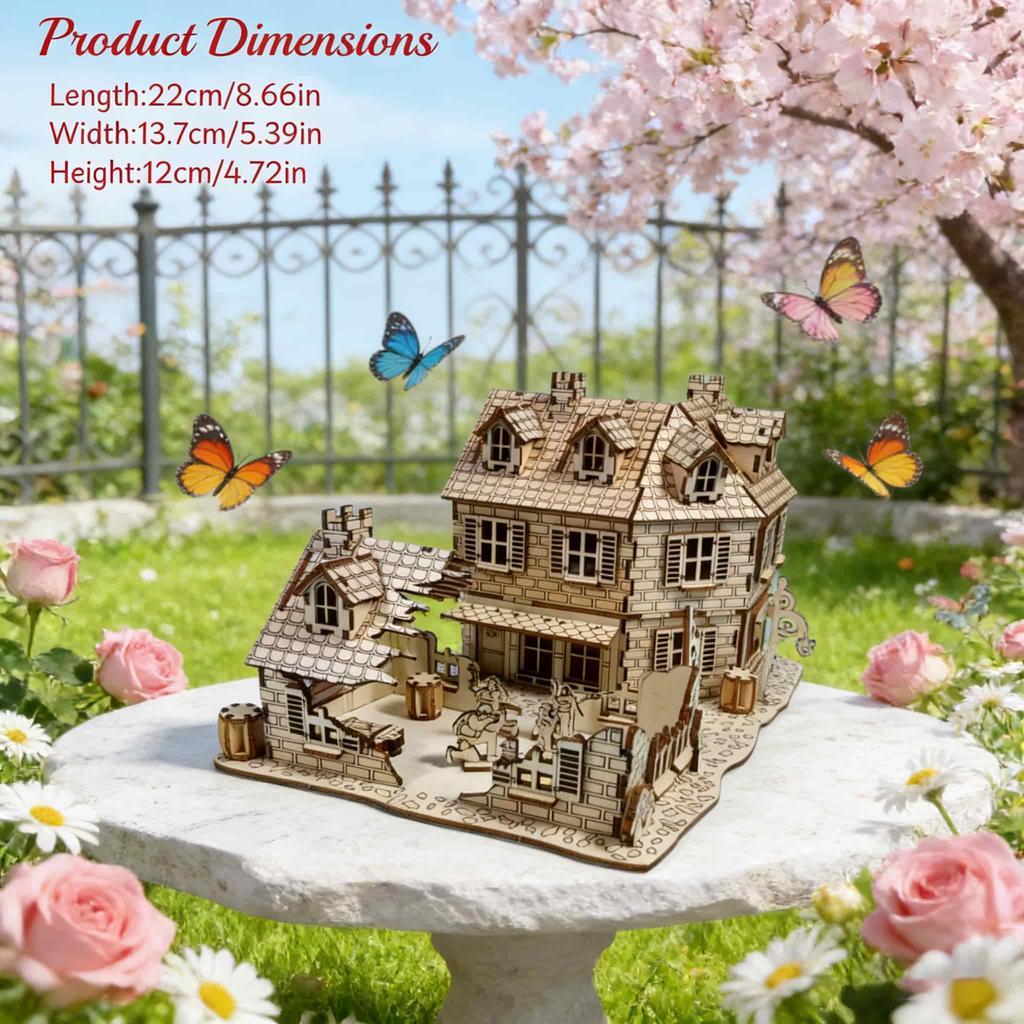 3D Wooden Puzzle Urban Warfare Miniature Kit DO-IT-YOURSELF Imaginative Present Home Decor Household Goods Unique Valentine s Day Present