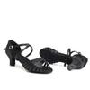 Women Girls Latin Dance Shoes Mid-Heel 5CM Ballroom Dancing Shoes Salsa Tango Soft Sole Indoor Shoes