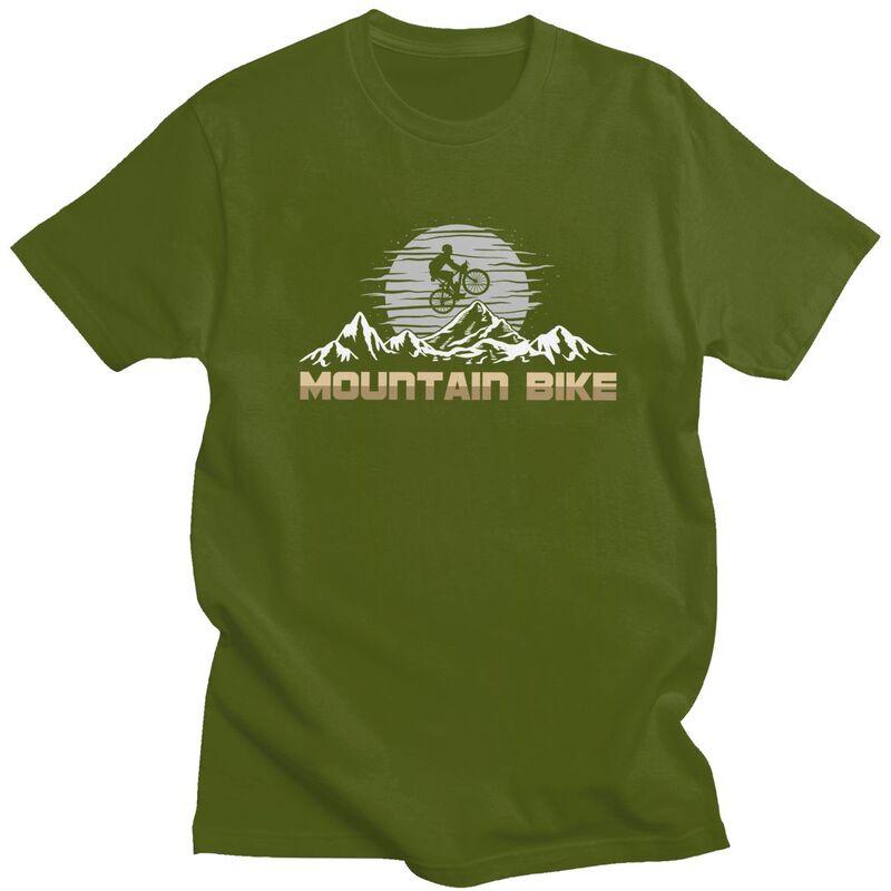 Custom Mountain Bike Tshirts for Men Short Sleeves Leisure T Shirt MTB Bicycle Cyclist Tshirts Loose Fit 100 Cotton Tees