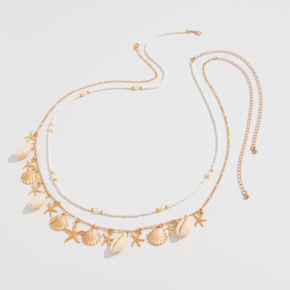 Bohemia Style Shell Waist Chain Elegant Sexy Body Chain Luxury Starfish Waistband  Lady