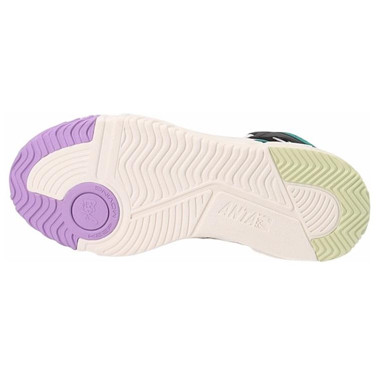 Anta Skateboard Shoes Women's High Top White/Black/Purple 122148902-2