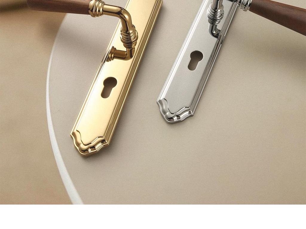 Vintage-Style Zinc Alloy Mute Door Handle for Bedrooms