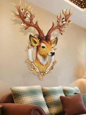 European Style Deer Head Wall Decor for Living Room, Bedroom, or Stairway