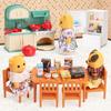 Puppenhaus-Möbelset, Puppenhaus, Badezimmer/Küche/Kühlschrank/Waschmaschine, Wäscheservice, Kinder-Puppenhaus, Miniatur, Rollenspiel-Spielzeug