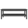 VidaXL Table basse Gris 110x50x40 cm Bois massif de pin 814276