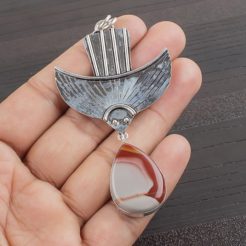 Natural Noreena Jasper Gemstone 925 Sterling Silver Jewelry  Pendant 2.96  AJP-2061