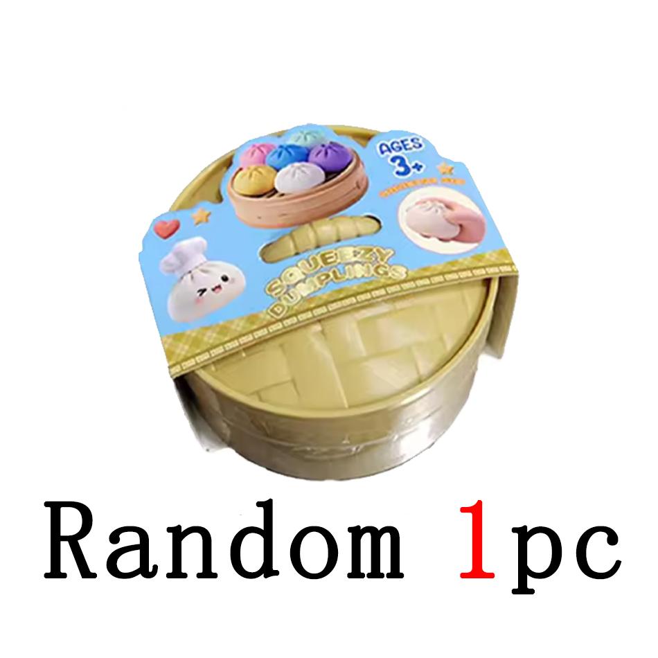 A Soft Maltose Dumpling Squishy: Transparent Colorful Squeeze Toy, Asmr Stress Relief Ball, Sensory Fidget Toy For Kids Adults
