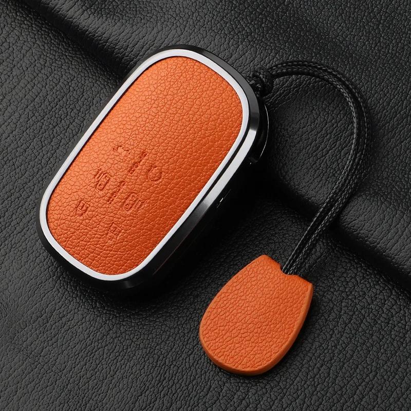 Aluminium Alloy Goatskin 6 Button Car Key Case Cover For Honda Stepwgn Rp6/Rp7/Rp8 Odyssey Freed Elysion Accessories