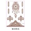 Indian Lace Tattoo Sticker Reddish-Brown Waterproof Tattoo Sticker