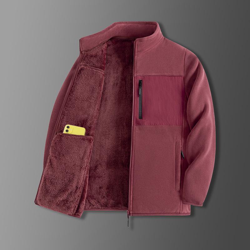 

2025 зимняя защита от холода повседневная ветрозащитная мужская мода воротник-стойка утолщенная мужская одежда утолщенная теплая куртка 5XL бордовый