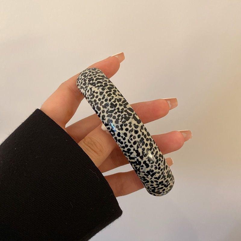 Korean Spring Summer Chic Hair Clip Spring Clip for Girl French Style Glossy Elliptical Arc Retro Trendy Large Hairpin Headwear
