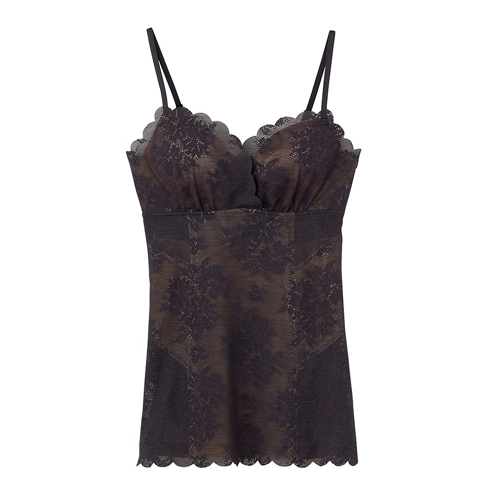 Gunze Tuche MUSE MAKER TC6056 New Black Camisole with Cups for a Defined Size M Women's Waistline,
