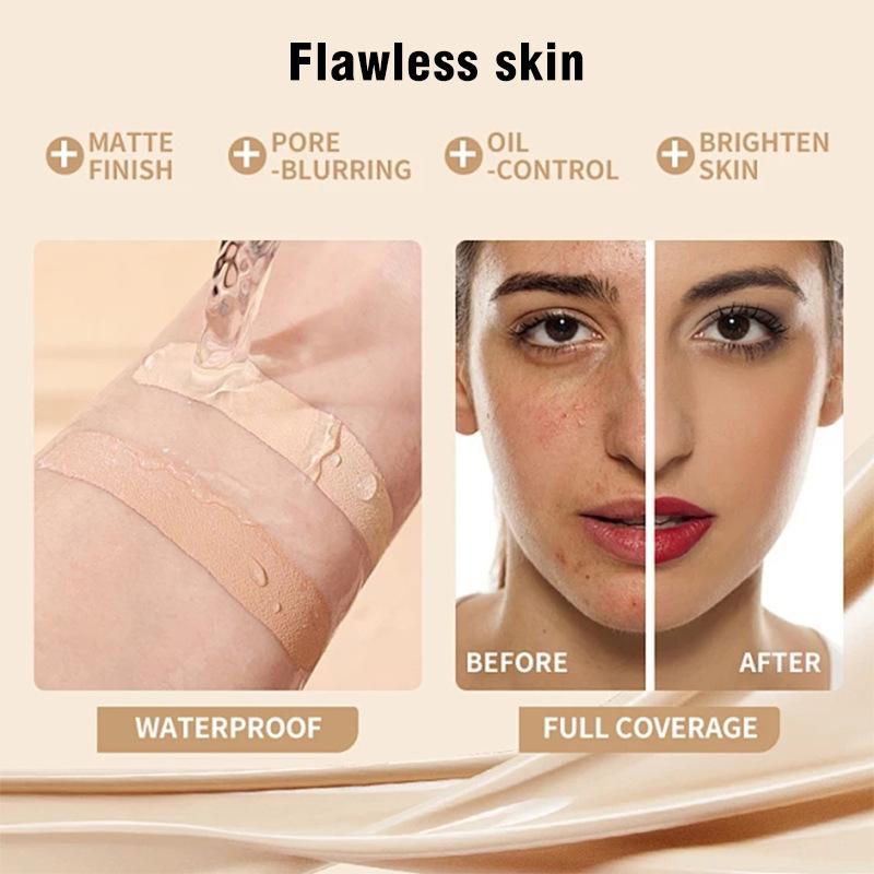 Bsimone Face Base Liquid Foundation Makeup Concealer Waterproof Brighten Whitening Long Lasting Bb Cream Cosmetics