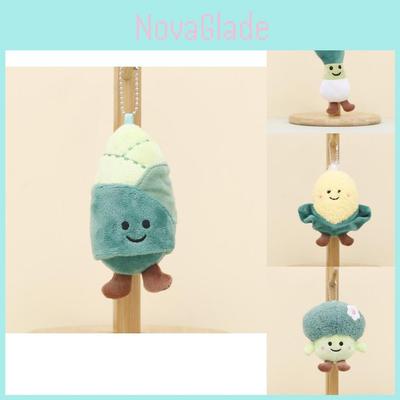 Adorable Plush Vegetable Keychain Soft Broccoli Pp Cotton Stuffed Toy Accessory