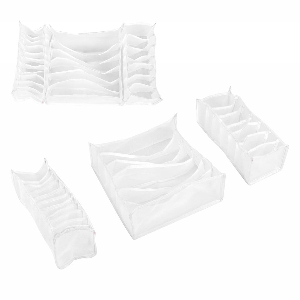 3PcsCelsiusSet Foldable Underwear Storage Box with Compartments Socks Bra Drawers Divider