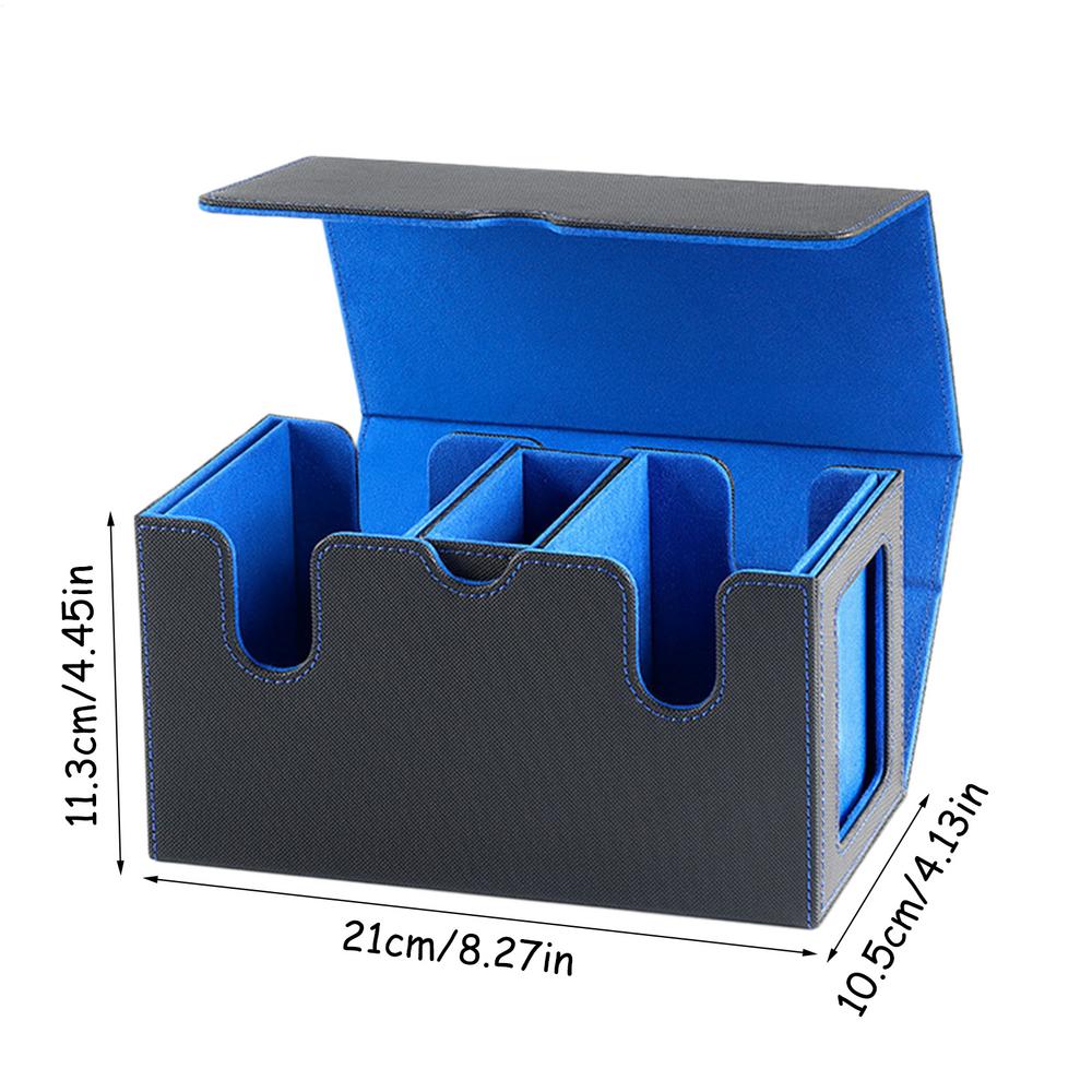 Card Deck Boxes Magnetic Closure Organizer Bin Container Deck Case With Dice Tray For Trading Gathering Sports Playing