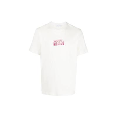 Loose Casual Letter Print Short Sleeve T-Shirt Men Tops White K10K111-119