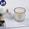 European Retro Glass Jar with Lid Transparent Gold Jewelry Cotton Swab Storage Box Tea Candy Tank Sugar Bowl Makeup Brush Holder