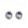Diamond Pigeon Egg Geometric Oval Full Diamond Stud Earrings Light Luxury High-End Temperament Earrings Women'S Unique Exquisite Earrings