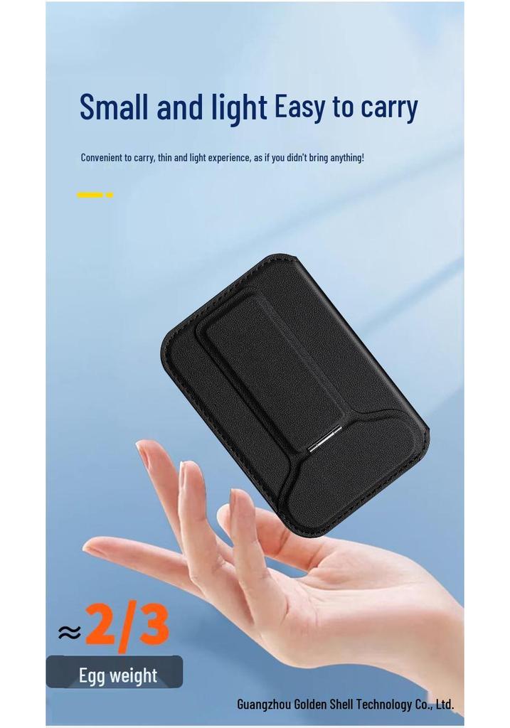 Magnetic Leather Flip Card Holder with MagSafe-Compatible Slot