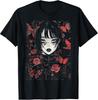 Vintage Cyberpunk City T-Shirt with Anime-Inspired Gothic Butterflies