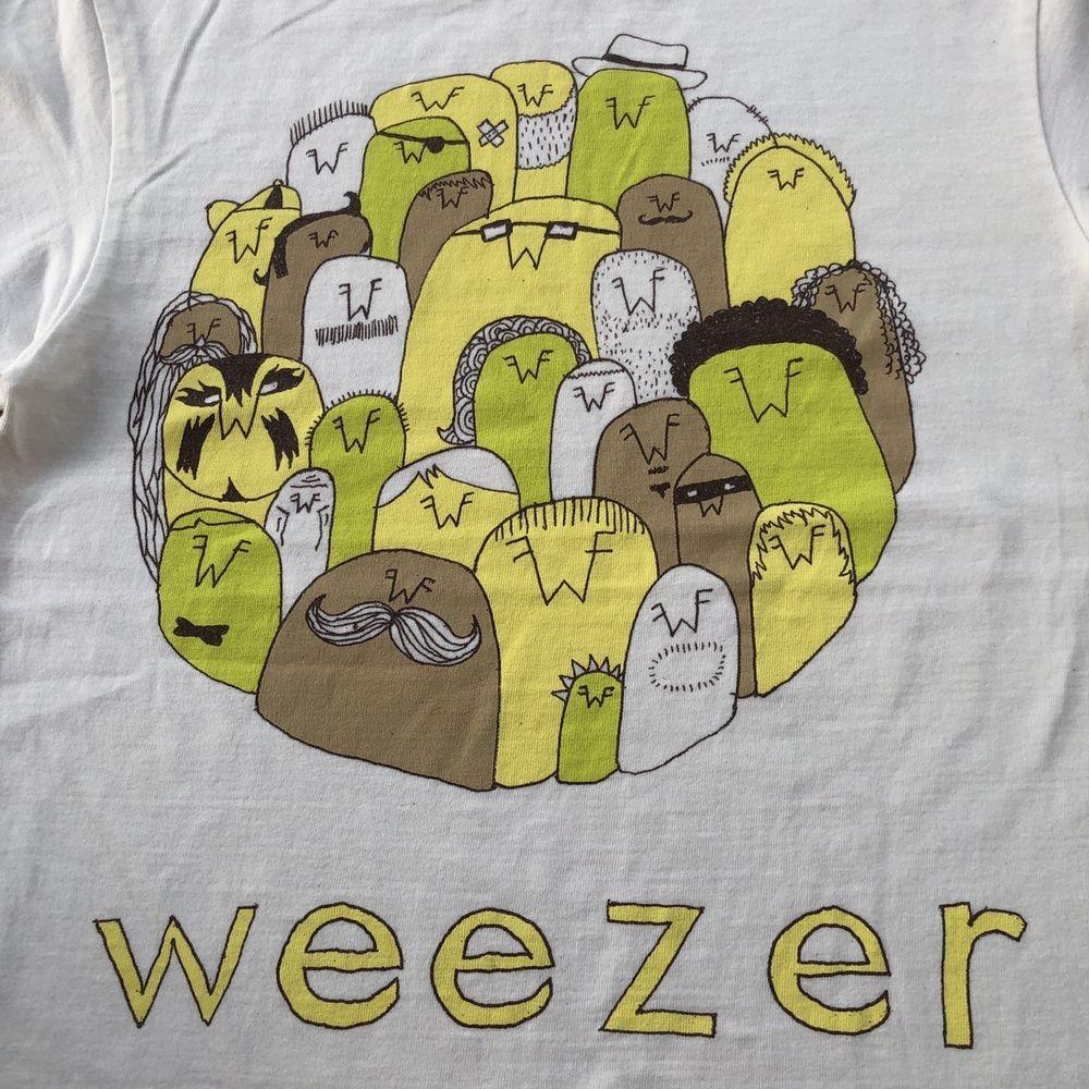 Weezer white short sleeve rock band t-shirt QT6701 XL