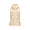 Skechers Comfort Sports Series Simple Comfortable Solid Color Aesthetic Down Vest Women vests Ivory P425W140-001J