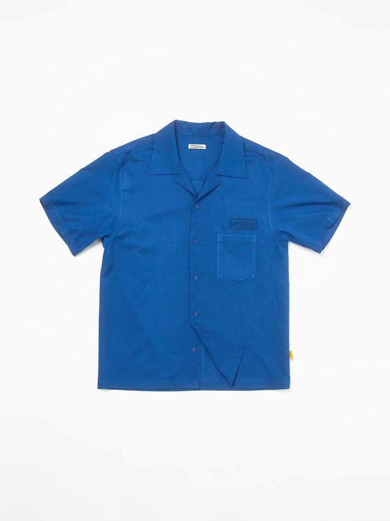 Ssississieseu Blue Camp Collar Shirts