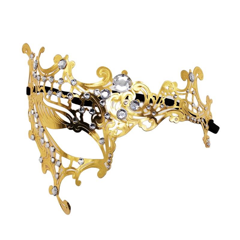 Elegant Metal Diamond Mask Masquerade Couple Halloween Party Women Accessory