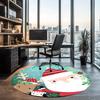 Christmas Santa Claus Printed Round Rug Carpet Chair Rug Area Rug Entryway Doormats,for Office Chair Living Room Bedroom Kitchen Room.