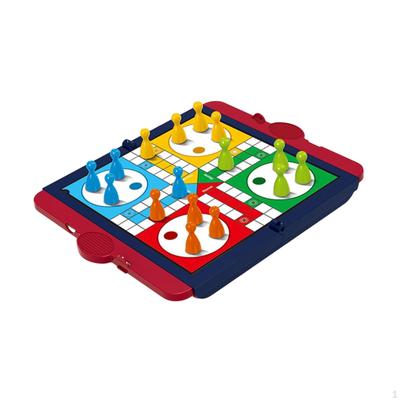 Brettspiel Set Reise Faltbar Familie für Kinder Indoor rot