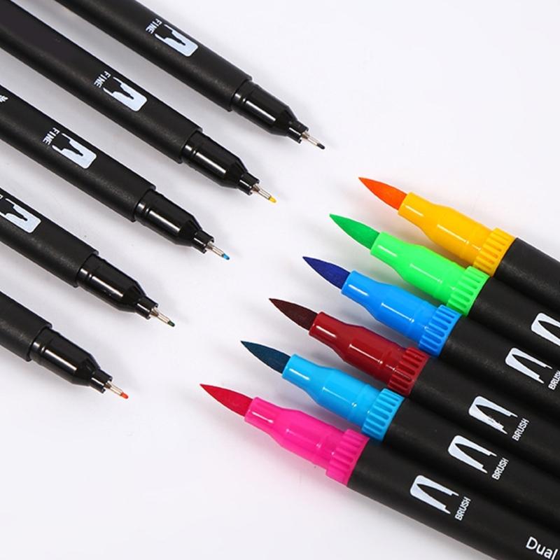 36/48/60/72/100 Colors Felt Tip Pen Brush Marker Pen Watercolor Pen Brush Pen for Kids Adult Coloring Books Note Taking