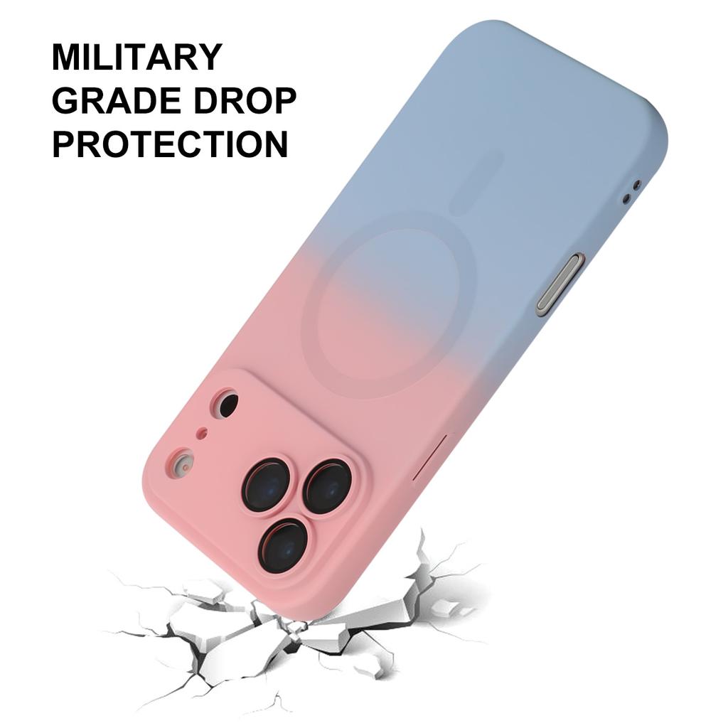 For iPhone 17 Pro Max Silicone Case ENAKY HAT PRINCE Gradient Color Cover Compatible with MagSafe