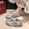 Soft-soled mesh women's new summer versatile casual sports board shoes flat Mary Jane shoes