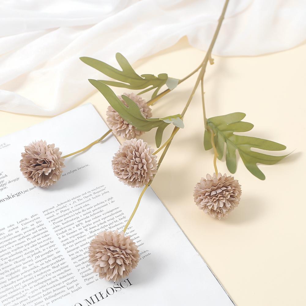 

Букет искусственных цветов одуванчика с 5 головками 51 см Искусственные цветы Домашний декор Сад Свадебное украшение Уличное украшение для стола Ваза