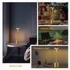 Simple LED Rechargeable Touch Metal Table Lamp Three Colors Bedside Cordless Desk Lamp Bar Outdoor Decoration Led Night Light