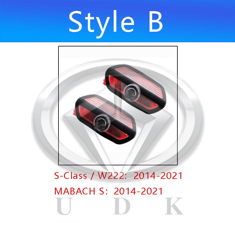 For Mercedes Benz S Class W223 W222 W221 W220 MABACH S Led Car Door Logo Welcome Shadow Light Laser Projector Ghost lamp No Fade ao1
