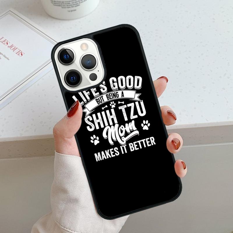 

Cartoon Shih Tzu Dog Mom Phone Case For iPhone 17 Air 11 12 13 14 15 16 Pro Max Cover For iPhone 17 Air Max Plus Coque Shell iPhone 11pro max