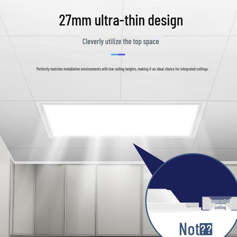 Youpon Integrated Flicker-Free LED Ceiling Panel Light