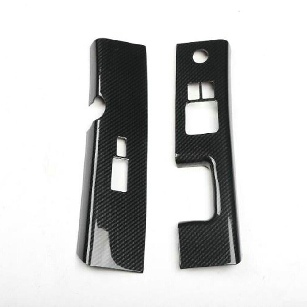 2 db üvegkapcsoló borító ABS autó belső szénszálas új stílus