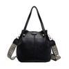 New autumn and winter retro fashion simple texture bucket bag versatile shoulder messenger commuter bag