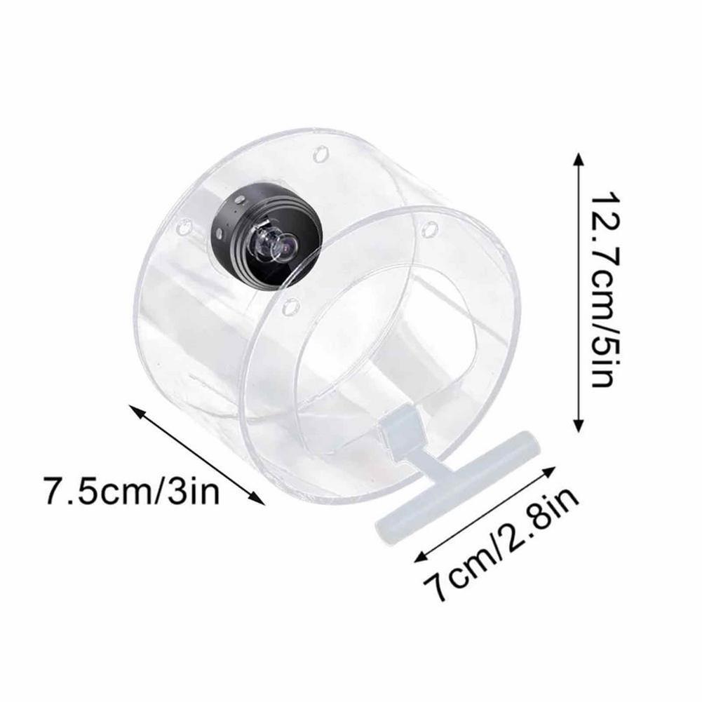 Smart Birds Hanging Feeder Acrylic with Camera Bird House Pet Feeder Transparent 1080P HD Easy Installation for Outdoor Garden