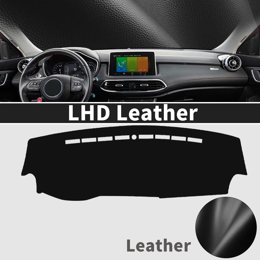 Fit for MG HS EHS 2018- PHEV Dashmat Dashboard Cover Pad Protective Carpet DashMat Sunshade Car Accessories Leather