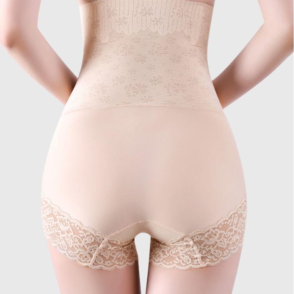 High Waist Slimming Shapewear Lace Flower Body Shaping Underpants Tummy Control Underwear Daily