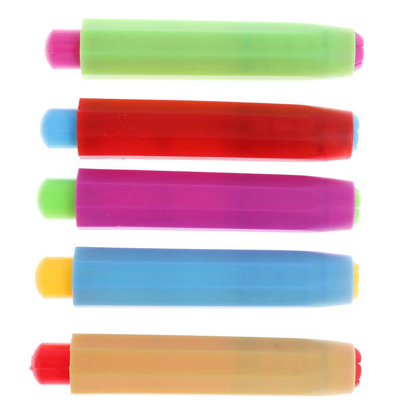 5Pcs Health Non-Toxic Chalk Holder Colourful Chalk Holders Clean Teaching Hold