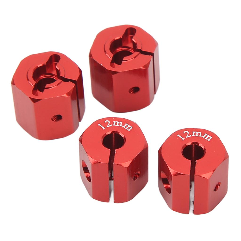 4PCS 12mm Hex Adapter Aluminum Alloy 12mm Wheel Hex Hub Drive Adapters for   SCX10 90046 for D90 1Celsius10 RC Car